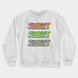 Sweet Donuts Pastel | Cute Pastel Donut Alphabet Typography Crewneck Sweatshirt